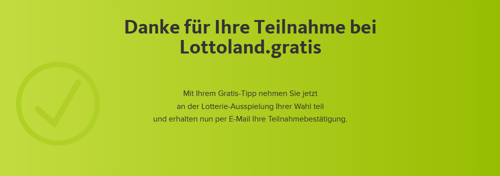 Anmeldung Lottoland Gratis erfolgreich